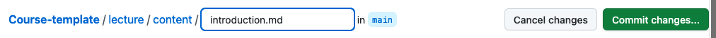 Image of the field where the file name is entered, with "introduction.md" written in it.