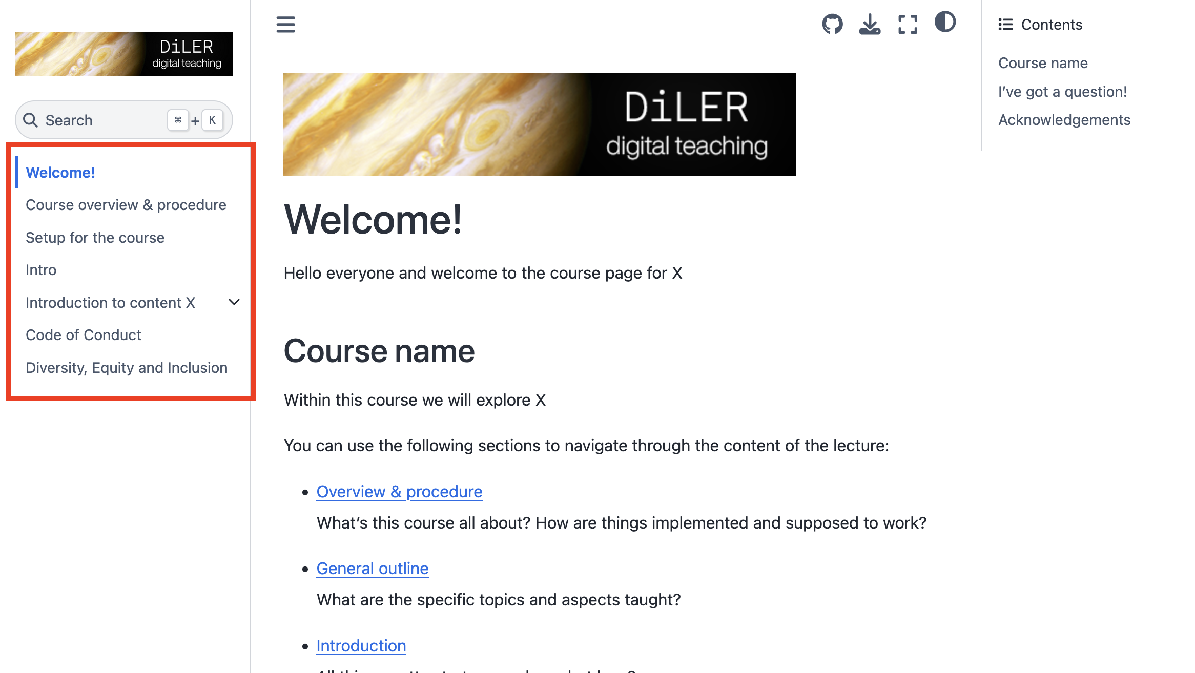 Image of the built website.